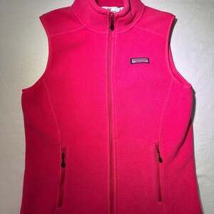 Vineyard Vines Pink Fleece Full Zip Vest Women's Size X-Small